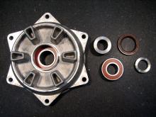 1996 and later DR650SE sprocket hub dual bearing upgrade prior to installation of inner bearing